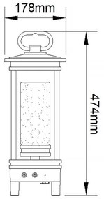 Lampă LED de exterior cu difuzor Kichler KL-SOUTH-HOPE-BT-B-OZ LED/3W/230V IP44