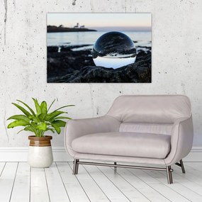 Tablou - Bile de sticlă pe piatră (90x60 cm)