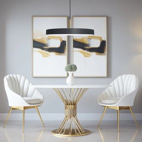 Lustră LED pe cablu DISC LED/38W/230V negru