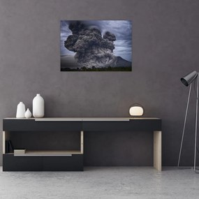 Tablou pe sticlă - Erupție vulcanică (70x50 cm)