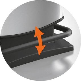 Coș de gunoi argintiu cu pedală din plastic 40 l Paso – Rotho