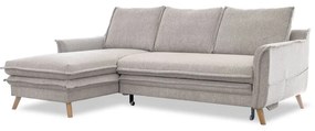 Colțar grej extensibil/cu spațiu de depozitare (cu colț pe partea stângă/cu șezlong) Charming Charlie – Miuform