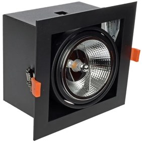 Lampă încastrată PLAZA AR111 1xGU10/12W/230V negru