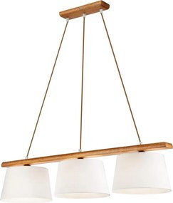 Lustră pe cablu AIDA 3xE27/60W/230V stejar
