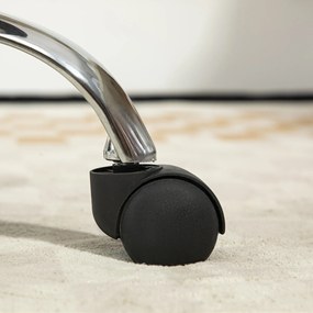 HOMCOM Taburet cu roți, taburet de lucru cu înălțime reglabilă 44-56 cm și spătar, pivotant 360°, gri | Aosom Romania