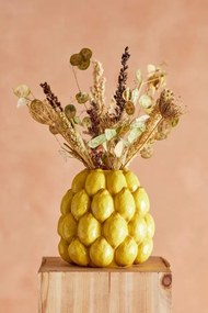 Vază galbena din ceramica, Ø22cm,"Limone"