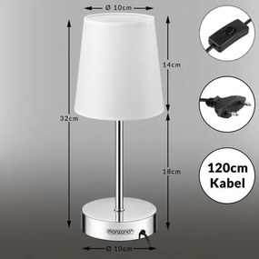 Deuba Lampa de masa Lumiere 32x13x13cm - alba