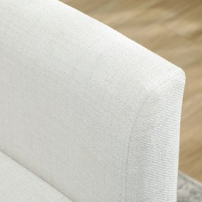 HOMCOM Divan Extensibil pentru 3 Persoane cu Șezlong Convertibil, Divan Rabatabil cu Compartiment de Depozitare și 3 Perne Detașabile, Material Textil cu Efect de In, Living, 192x148x86cm, Crem | Aosom Romania