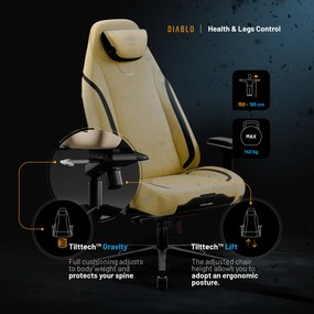 Scaun de gaming Diablo X.Eye Prime Broken Gold Normal Size
