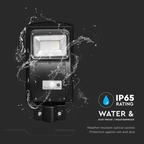Lampă LED stradală solară dimabilă LED/6W/3,2V 6000K IP65 5000 mAh + telecomandă