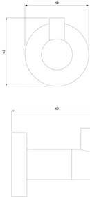 Suport de perete pentru prosoape OMNIRES MP60110BL MODERN PROJECT negru mat