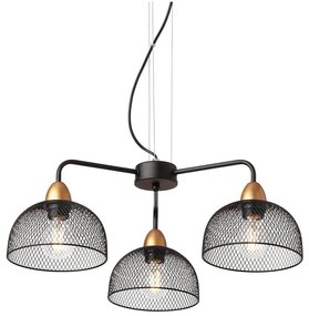 Redo 01-1573 - Lustru suspendat pe cablu TAMIS, 3xE27/42W/230V, Ø 59 cm, negru