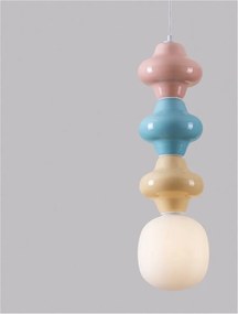Pendul ceramic design modern CHIC roz/ albastru/ galben