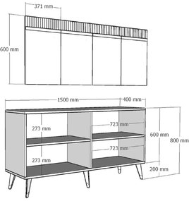 Dulap Mekebu 2 (alb + auriu) . 1093420