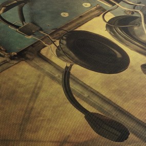 Tablou - Căști de avion de epocă (120x50 cm)