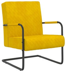 325731 vidaXL Scaun consolă , galben muștar, catifea