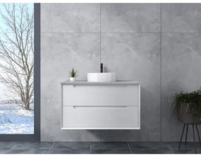 Genova White Dulap de baie cu lavoar 80 cm