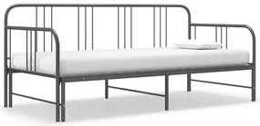 vidaXL Cadru pat canapea extensibilă, gri, 90 x 200 cm, metal