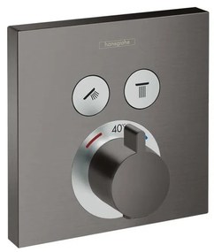 Baterie dus incastrata Hansgrohe ShowerSelect negru - crom periat 2 functii