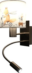 Brilagi - LED Flex. lampă BOBO 1xE27/25W/230V + LED/3W crom/alb/cu animale