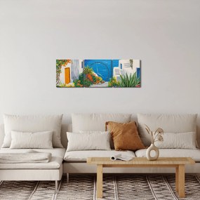 Tablou - Alee grecească (cu ceas) (90x30 cm)