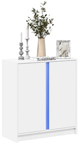 vidaXL Dulap cu LED, alb, 77x34x85 cm, lemn prelucrat