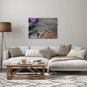 Tablou pe sticlă - flori de câmp (70x50 cm)