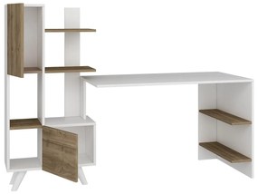 Masă PC Allisa (Alb + Nuc). 1088555