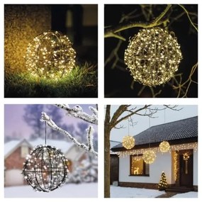 Decorațiune de Crăciun cu 200x LED, 230 V, diametru 20 cm