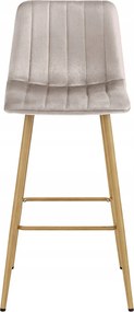 Scaun de bar POZZA VELVET, bej