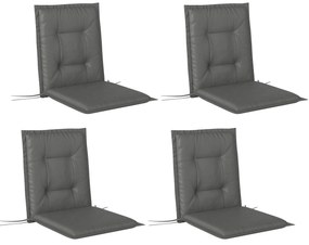 Outsunny Set de 4 perne de șezut 108 x 50 x 5 cm, perne pentru scaune cu curele, pentru interior și exterior, Hellgrau | Aosom Romania