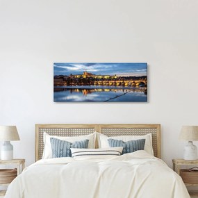 Tablou cu palatul din Praga și podul lui Carol (120x50 cm)