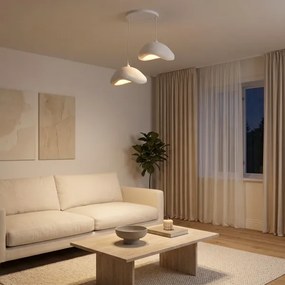 Brilagi - Lampă suspendată pe cablu WABI SABI, 2xE27/40W/230V, Ø 74 cm, albă