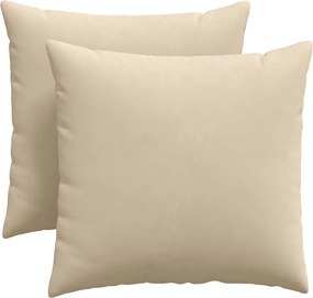 vidaXL Perne pentru canapea 2 pcs Crem 45 x 45 cm țesătură