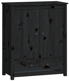 823518 vidaXL Servantă, negru, 83x41,5x100 cm, lemn masiv de pin