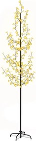 vidaXL Copac cu flori de cireș cu LED, 368 LED-uri alb calde, 300 cm