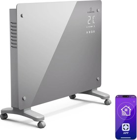 Klarstein Bansin Crystal Smart Kovektor 1500, 1500 W, Aplicație, 5- 50 °C, Afișaj LED, Ecran tactil