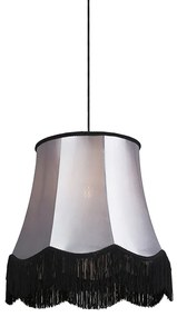Lampă suspendată retro neagră cu gri 45 cm - Bunicuță