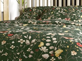 Lenjerie de pat din microfibra COLORFUL MEADOW verde inchis Dimensiune lenjerie de pat: 70 x 90 cm | 140 x 200 cm