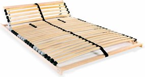vidaXL Bază de pat cu șipci, 28 șipci, 7 zone, 120 x 200 cm