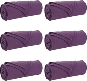 vidaXL Pături de aruncat 6 pcs Violet 200 x 150 cm Molton