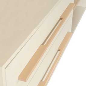 Pat pentru copii bej cu spațiu de depozitare fără somieră 90x200 cm Captain – Roba