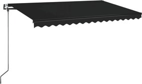 vidaXL Copertină retractabilă automat, antracit, 400x350 cm