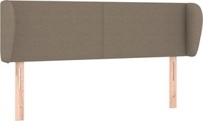vidaXL Tăblie de pat cu aripioare gri taupe 147x23x78/88 cm textil