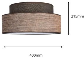 Plafonieră GRACE 1xE27/60W/230V maro/bej