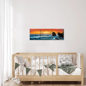 Tablou - Apus de soare (cu ceas) (90x30 cm)