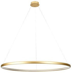 Lustra LED design modern circular CARLO auriu, diametru 120cm