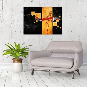 Tablou pe sticlă abstract - Dansatoare (70x50 cm)