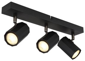 Plafoniera cu 3 Spoturi directionabile metal negru JAMES