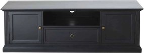 Comodă TV lemn masiv gri Noir Antracit, 200 × 45 × 50 cm